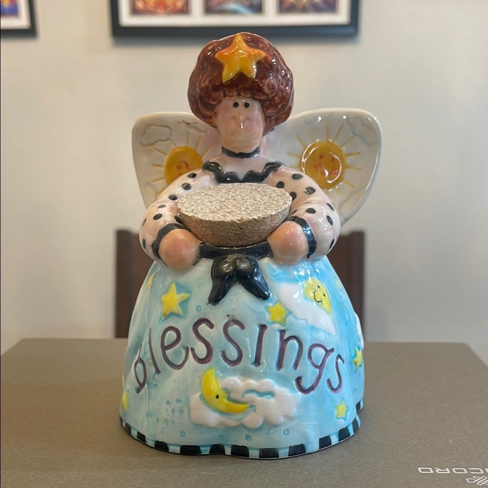 Colorful Angel Figurine with Blessings Design